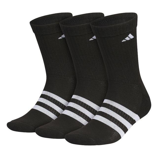 Unisex adidas Adaptive 3-Pack Monochrome Crew Socks, Womens Black Product Image