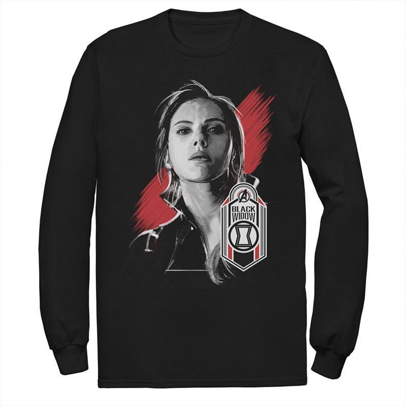 Mens Marvel Avengers Endgame Widow Tag Long Sleeve Tee Product Image