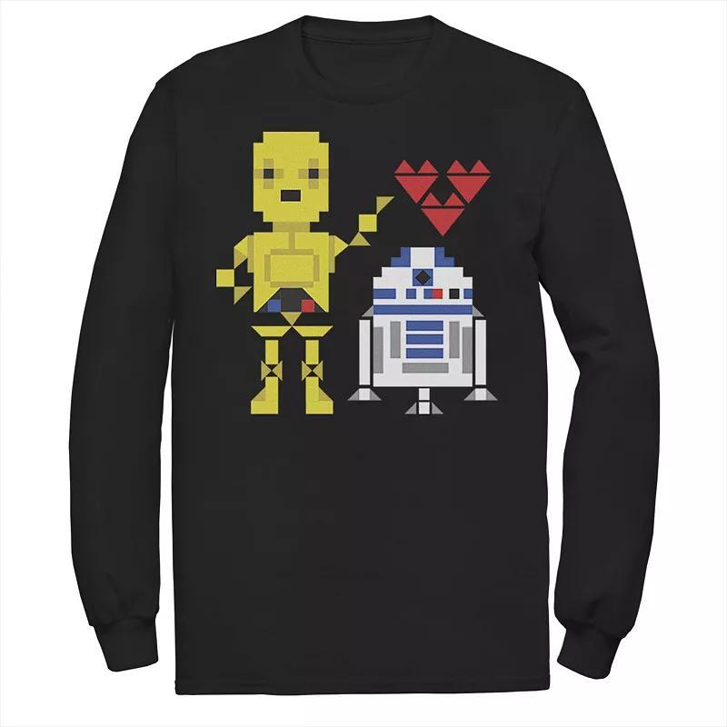 Mens Star Wars C-3PO R2-D2 Droid Love Valentines Tee Product Image