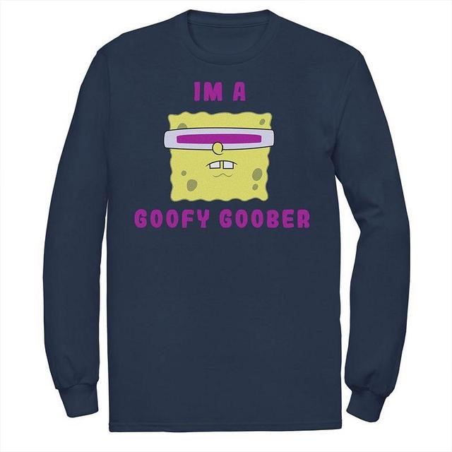 Mens Nickelodeon SpongeBob SquarePants Im A Goofy Goober Portrait Long Sleeve Graphic Tee Blue Product Image