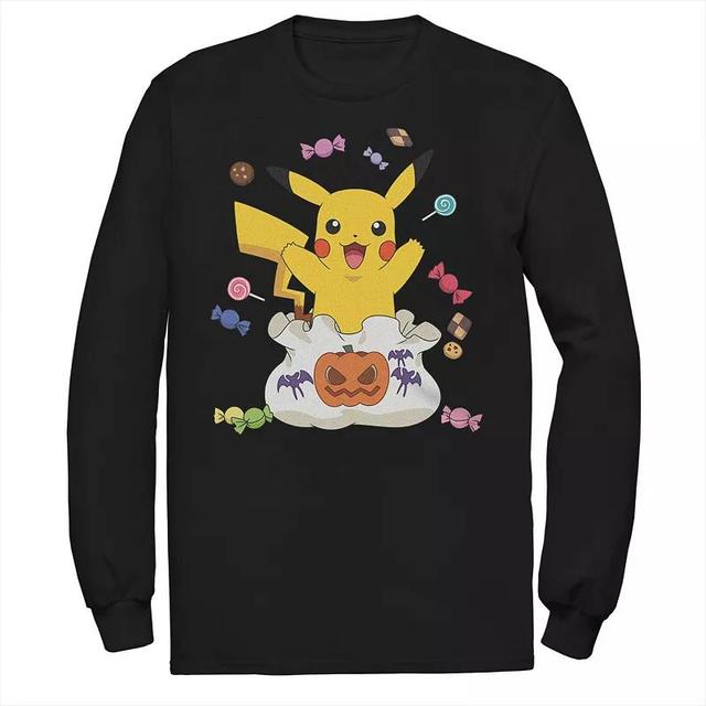 Mens Pokmon Pikachu Treat Bag Of Candies Long Sleeve Tee Product Image