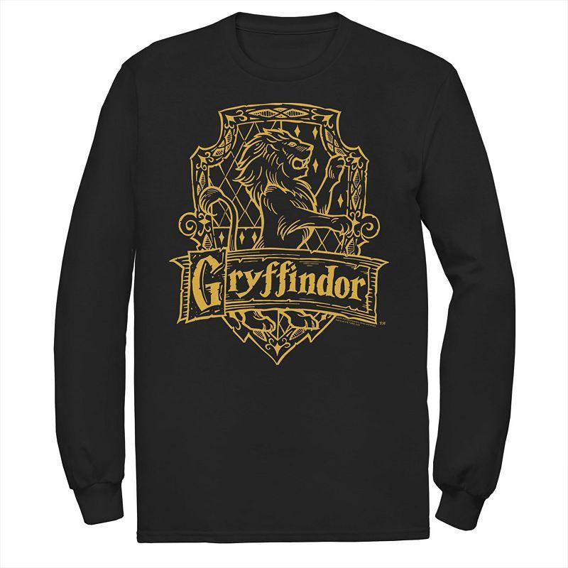 Mens Harry Potter Gryffindor Line Art Crest Tee Product Image