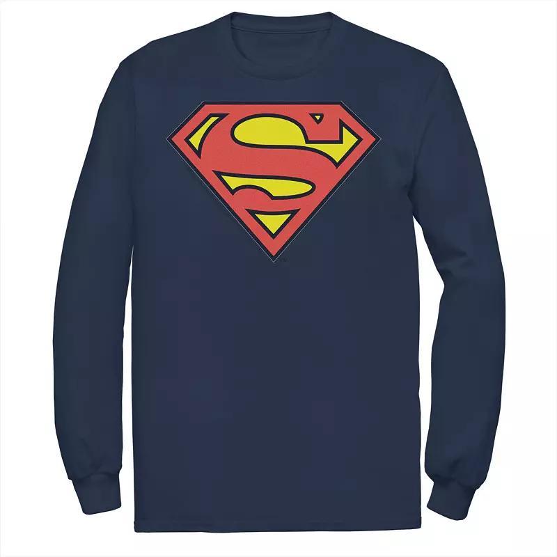 Mens DC Comics Superman Classic Chest Logo Tee Blue Product Image