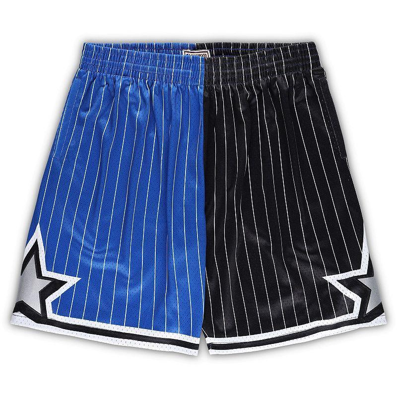 Mens Mitchell & Ness Blue/Black Orlando Magic Big & Tall Hardwood Classics Split Swingman Shorts Product Image