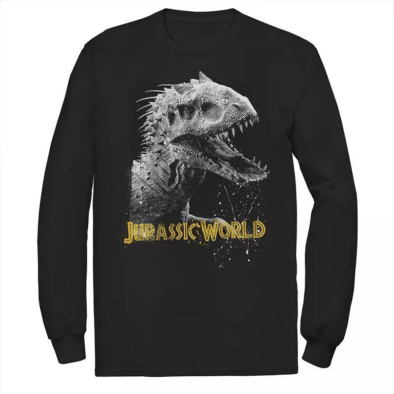 Mens Jurassic World Indominus Rex Profile View Long Sleeve Graphic Tee Product Image