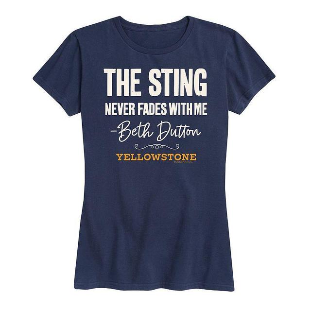 Womens Yellowstone Sting Never Fades Graphic Tee Med Blue Product Image