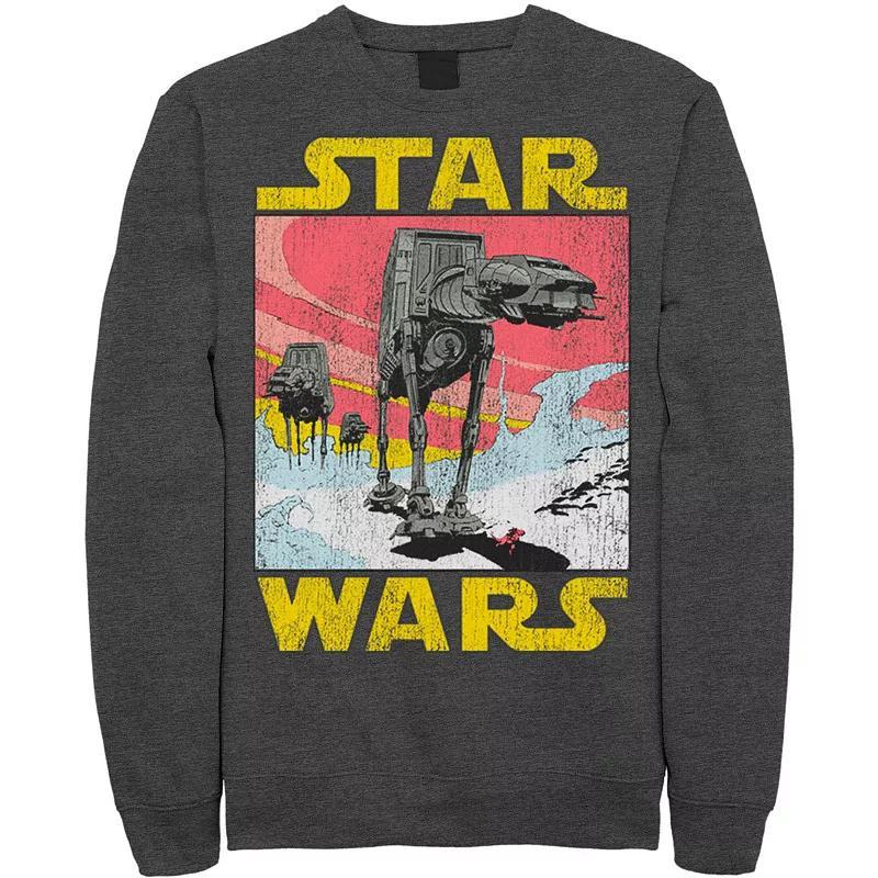 Mens Star Wars At-AT Retro Poster Sweatshirt Product Image