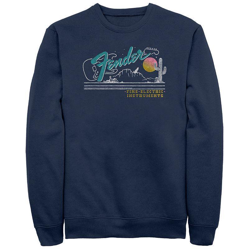 Men's Fender Desert Landscape Graphic Fleece, Size: XL, Blue Product Image