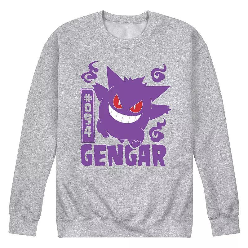 Mens Pokmon Gengar Fleece Sweatshirt Grey Gray Product Image