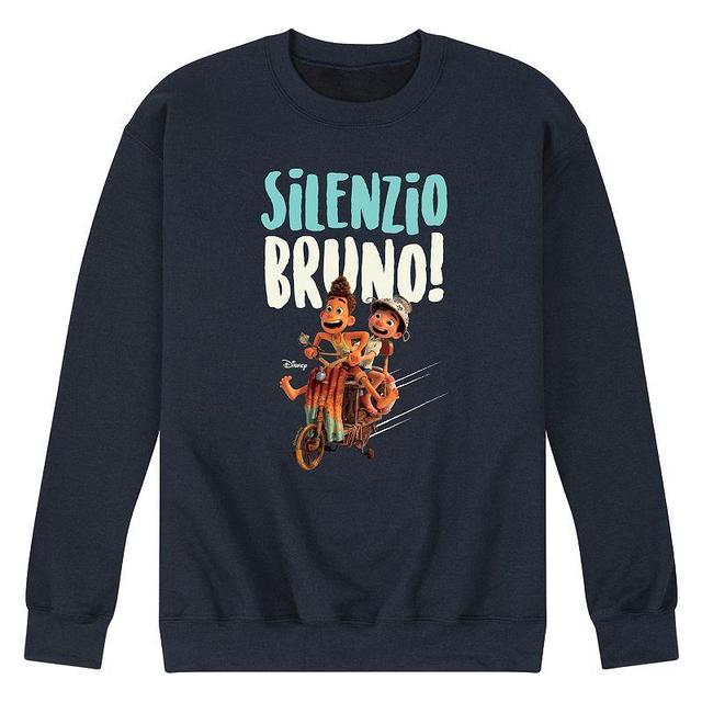 Disneys Luca Mens Silenzio Bruno Fleece Sweatshirt Blue Product Image