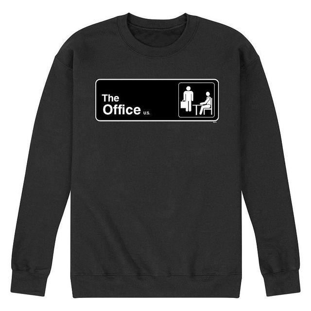 Mens The Office Door Sign Sweatshirt Blue Product Image