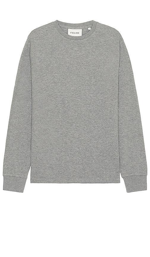 FRAME Duo Fold Long Sleeve Tee in Grey Product Image