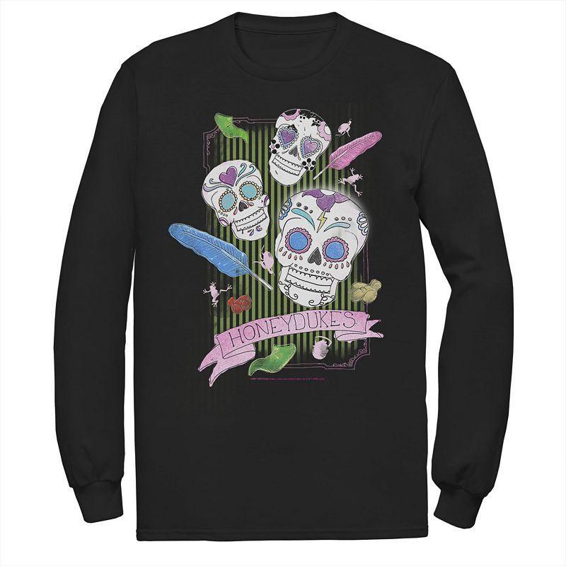 Mens Harry Potter Deathly Hallows 2 Candy Skulls Long Sleeve Tee Product Image