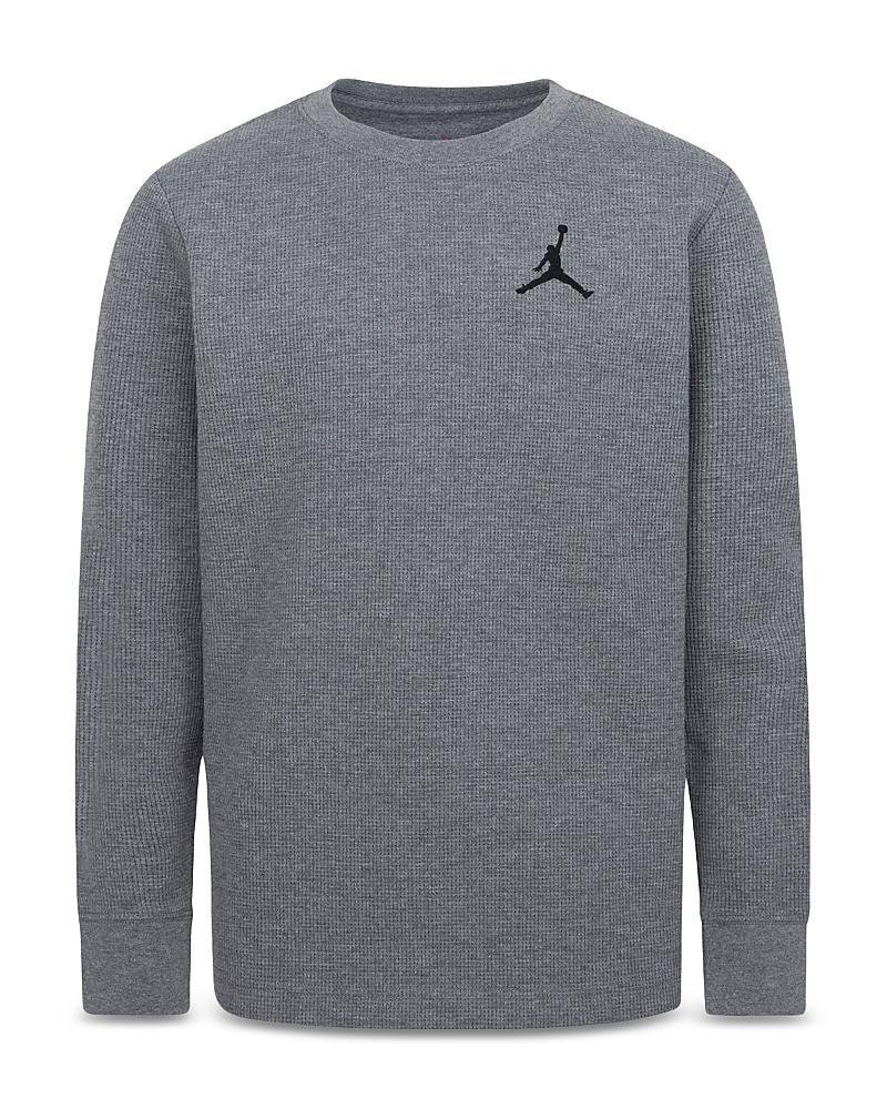 Jordan Boys Long Sleeved Waffled Knit Tee - Big Kid Product Image