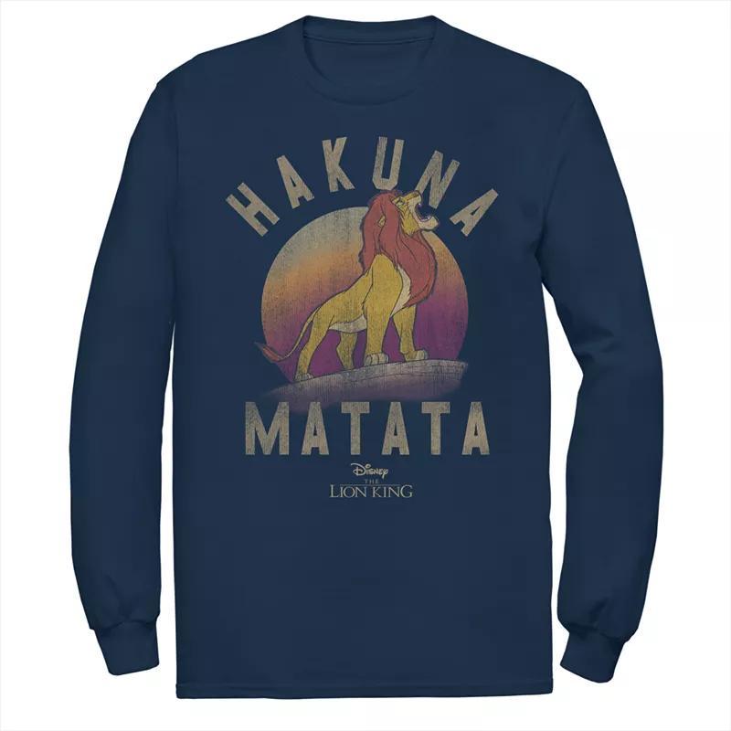 Mens Lion King Hakuna Matata: Graphic Tee Blue Product Image