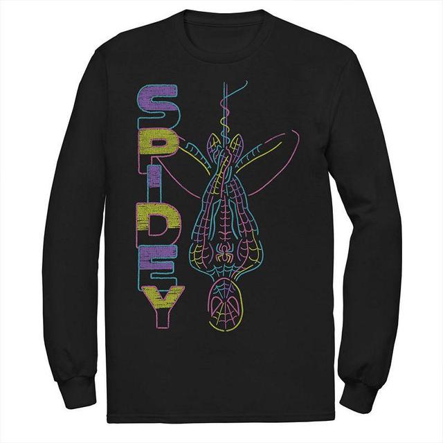 Mens Marvel Spider-Man Spidey Neon Line Art Tee Product Image