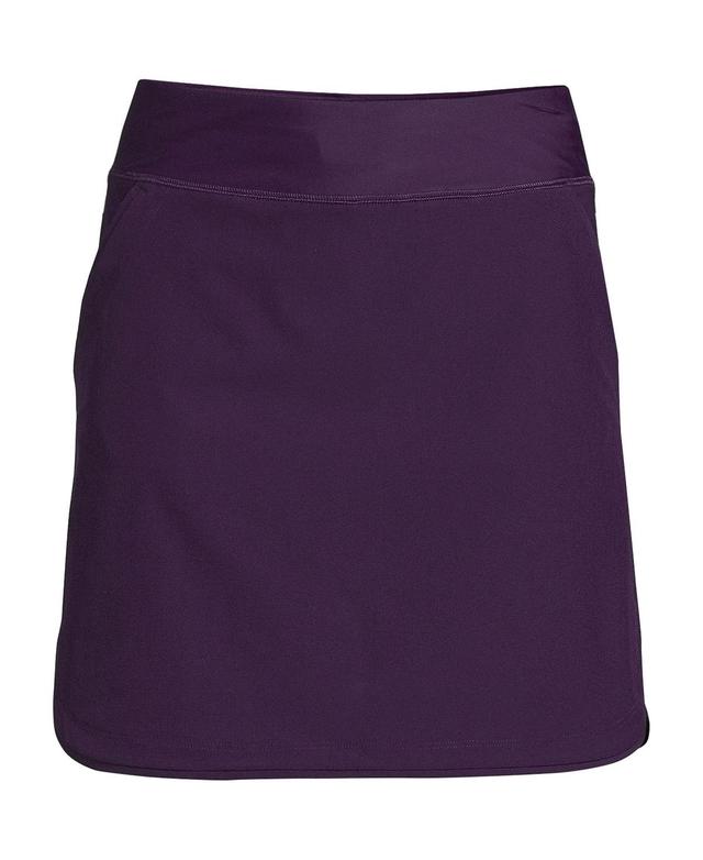 Lands End Womens Long Quick Dry Elastic Waist Active Board Skort Swim Skirt Product Image