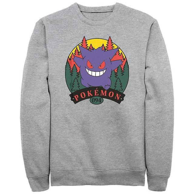 Mens Pokemon Gengar Attack Fleece Sweatshirt Athletic Grey Product Image