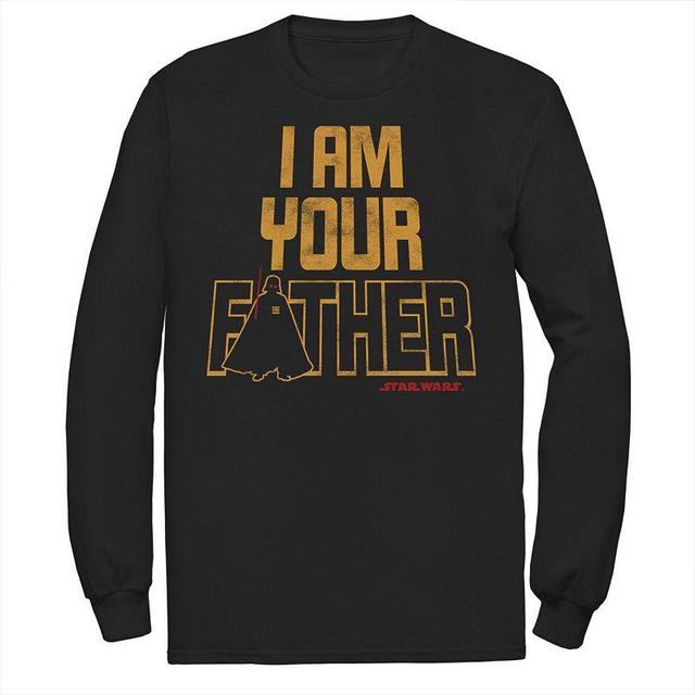 Mens Star Wars Vader I Am Your Father Silhouette Long Sleeve Tee Black Product Image