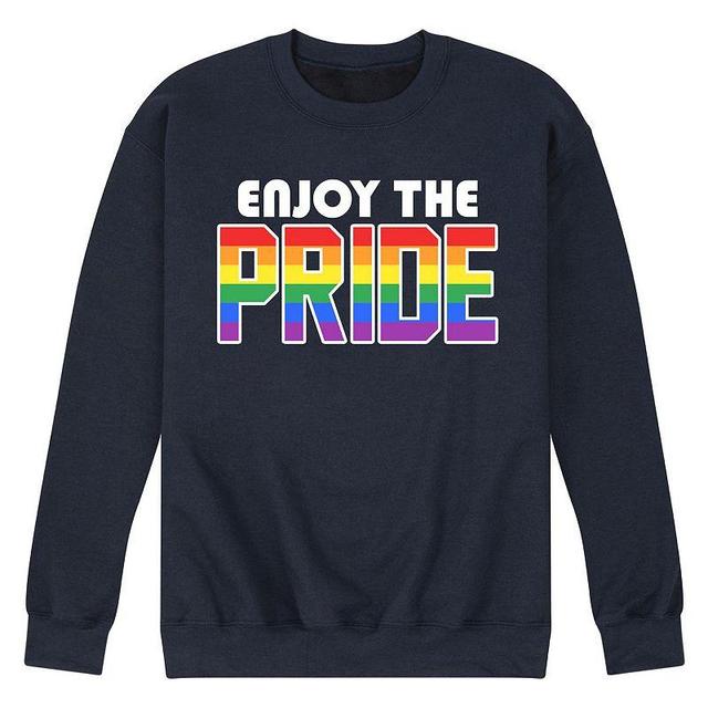 Mens Enjoy The Pride Fleece Sweatshirt Blue Product Image