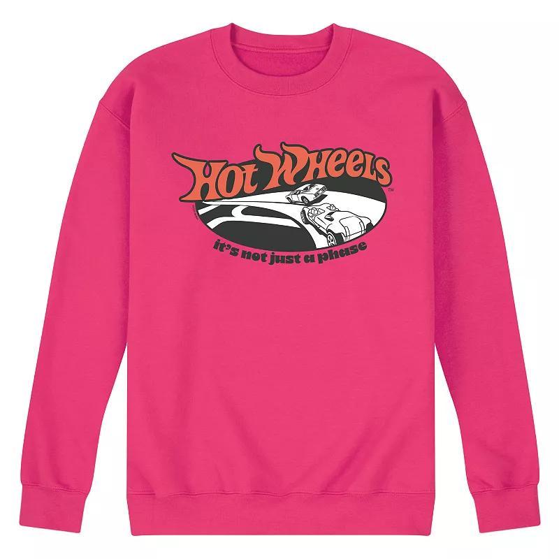 Mens Hot Wheels Not Just A Phase Drive Fleece Sweatshirt Pink Product Image