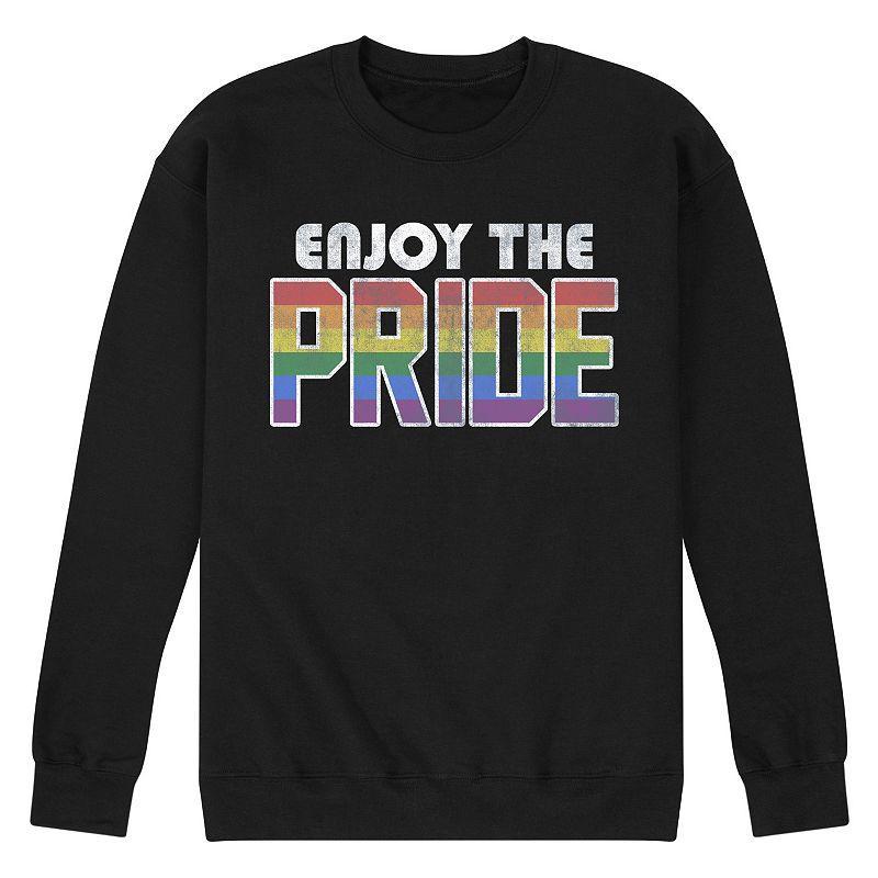 Mens Enjoy The Pride Fleece Sweatshirt Black Product Image