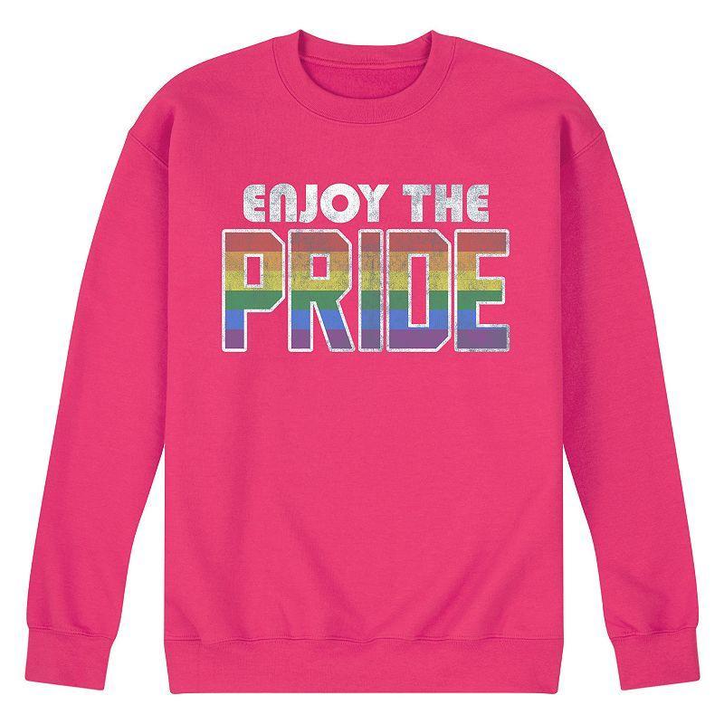 Mens Enjoy The Pride Fleece Sweatshirt Grey Product Image