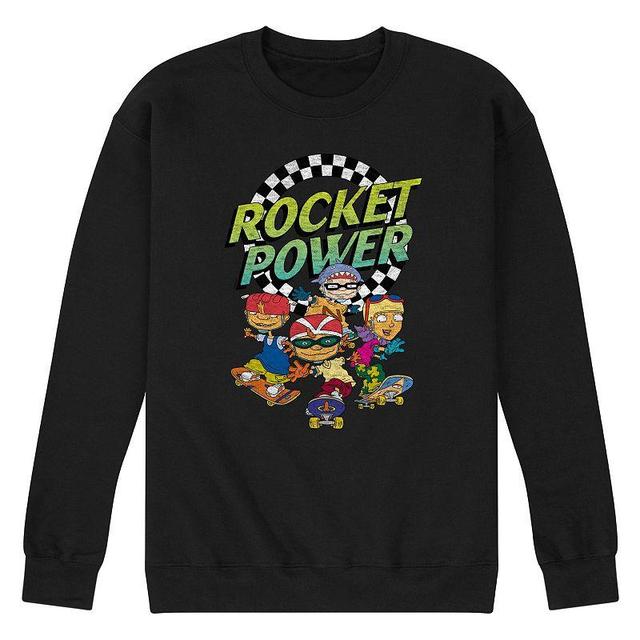 Mens Nickelodeon Rocket Power Skating Fleece Sweatshirt Black Product Image