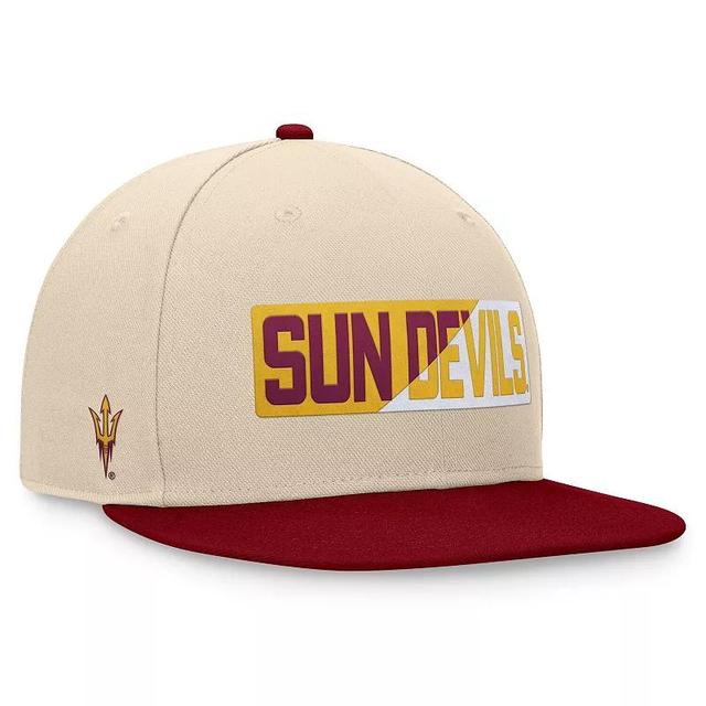 Mens Top of the World Khaki Arizona State Sun Devils Goalaso Snapback Hat Product Image