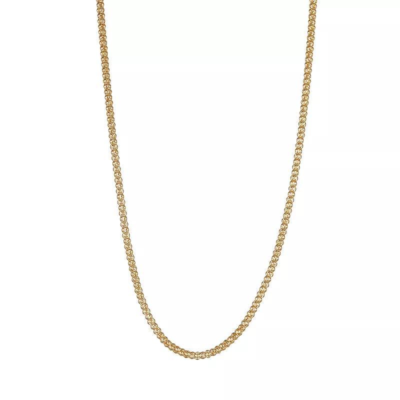 Jordan Blue 14k Gold Popcorn Chain Necklace, Womens Yellow Product Image