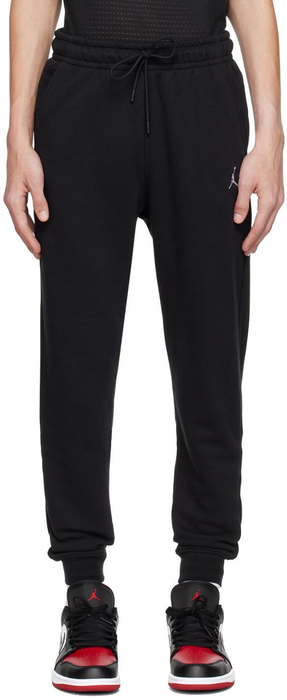 Black Embroidered Sweatpants In Black/white product image