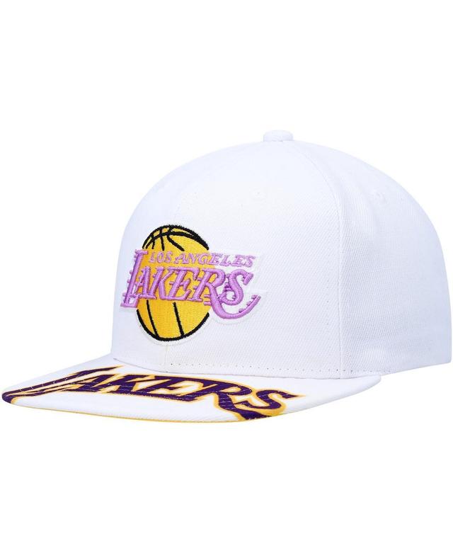 Mens Mitchell & Ness White Los Angeles Lakers Hardwood Classics Swingman Pop Snapback Hat Product Image