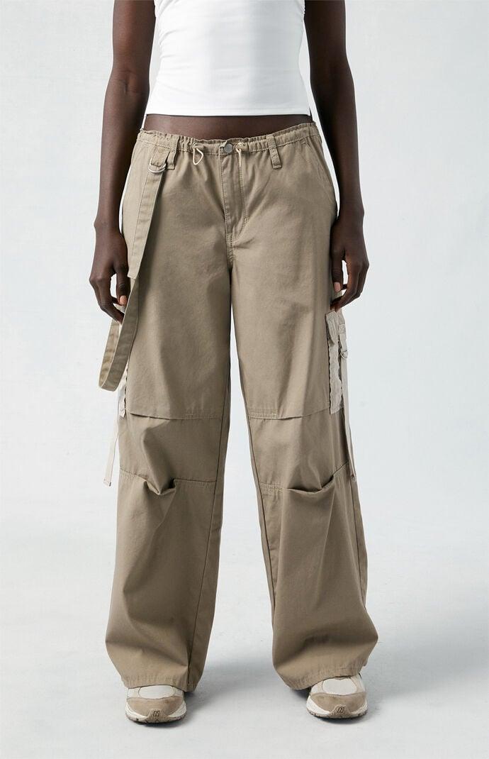 Womens Toggle Baggy Cargo Pants - Product Image