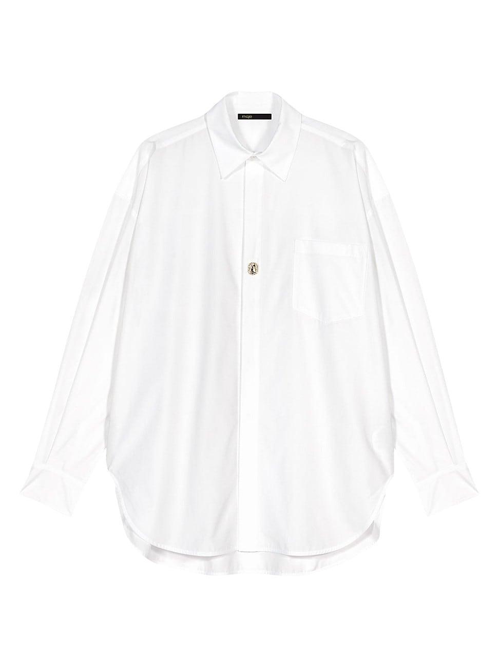 Womens Oversized Poplin Shirt Product Image