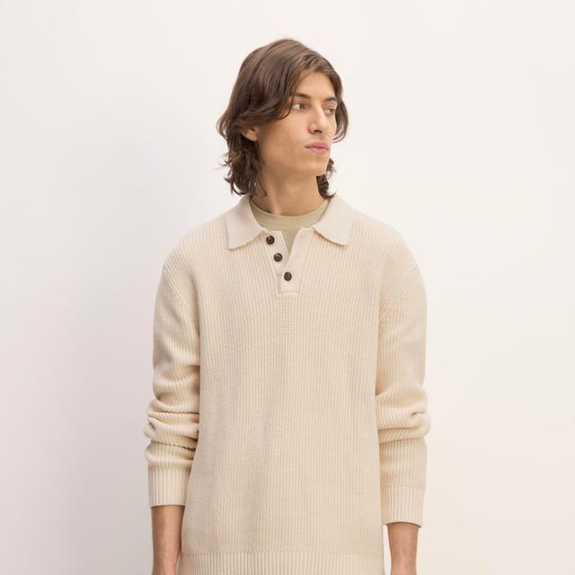 Mens Cotton Chunky Rib Polo Sweater by Everlane Product Image