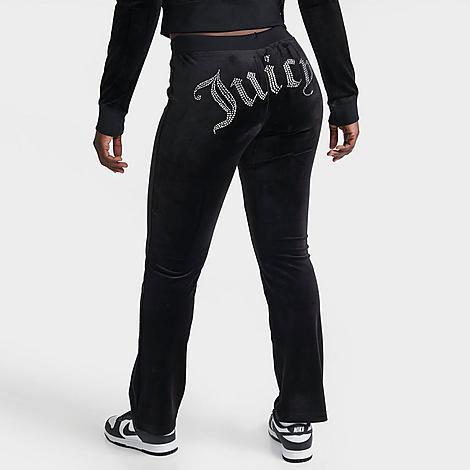 Juicy Couture Womens OG Big Bling Velour Track Pants Product Image