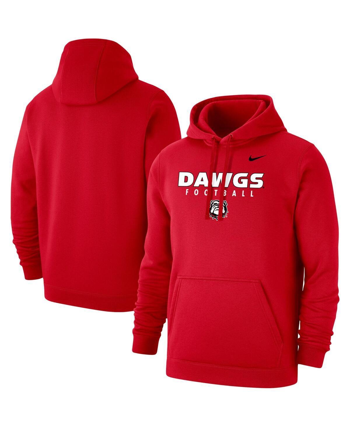 Mens Nike Georgia Bulldogs Football Drop Club Pullover Hoodie Product Image