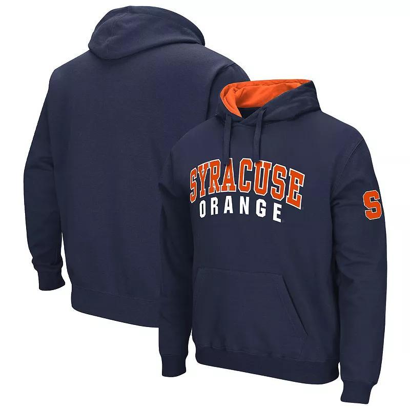 Mens Colosseum Navy Syracuse Orange Double Arch Pullover Hoodie Product Image