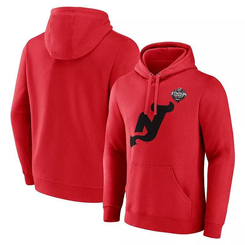 Mens Fanatics Red New Jersey Devils 2024 Nhl Stadium Series Logo Fleece Pullover Hoodie Product Image