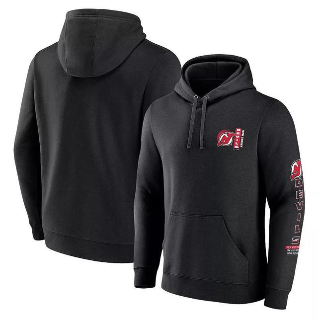 Mens Fanatics Black New Jersey Devils Revolution Pullover Hoodie Product Image