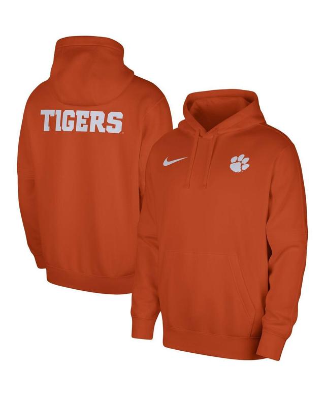 Mens Nike Orange Clemson Tigers Club Pullover Hoodie Product Image