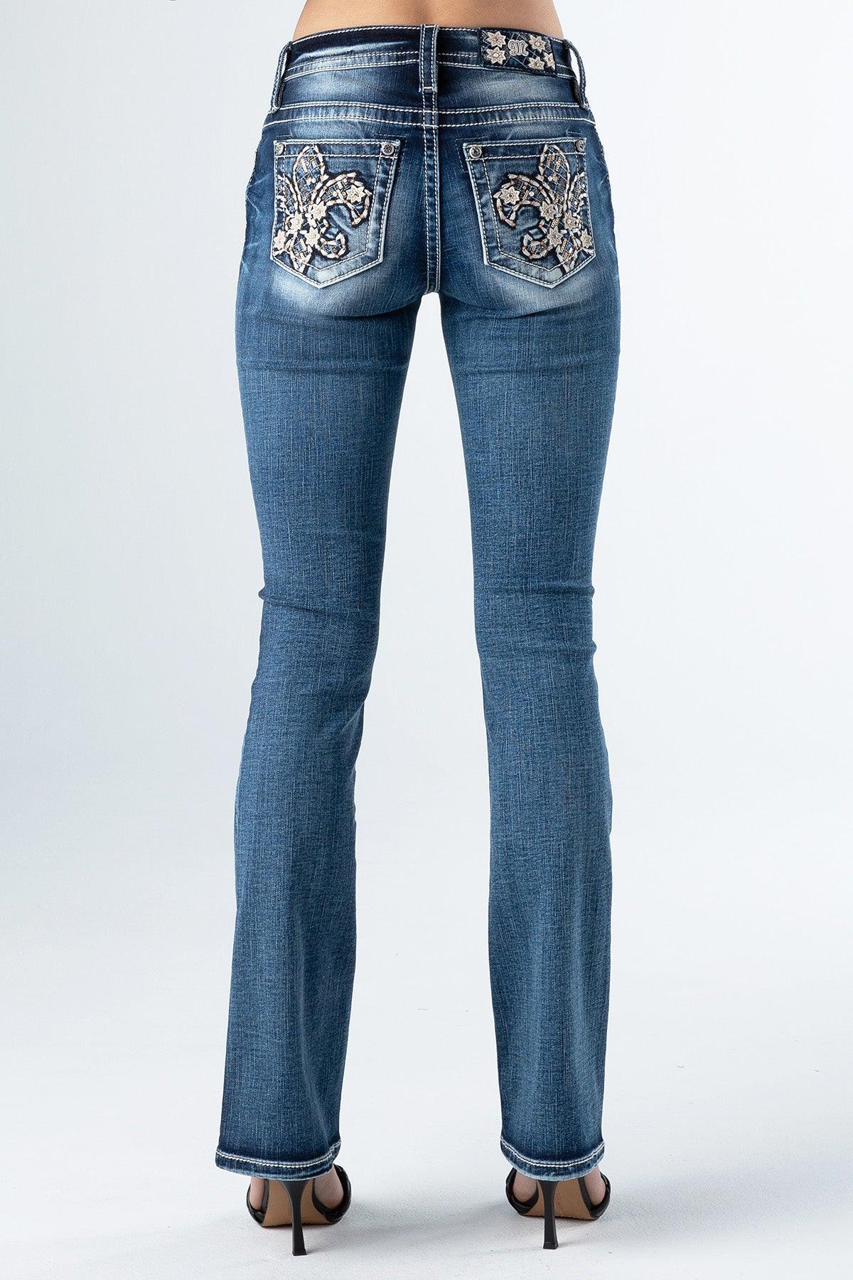 Fleur De Lis Flower Denim Product Image