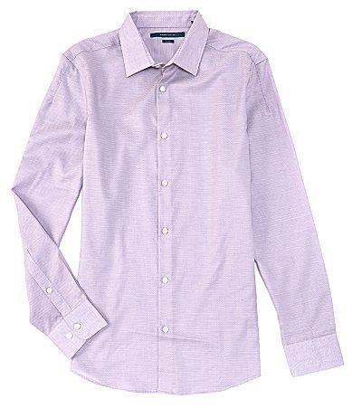 Perry Ellis Slim-Fit Solid Dobby Wrinkle-Resistant Water-Repellent Long Product Image