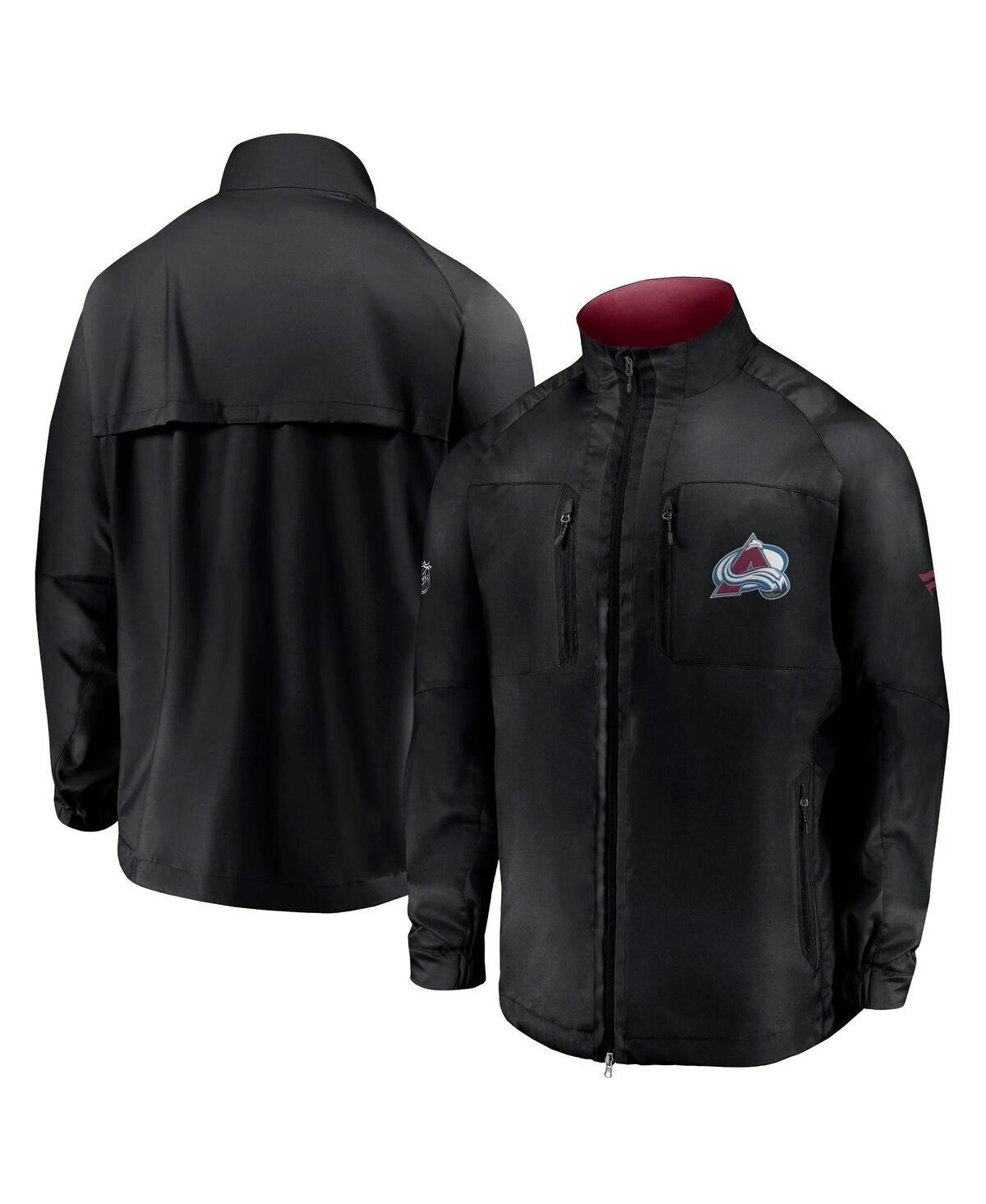 Mens Fanatics Black Colorado Avalanche Authentic Pro Locker Room Rink Raglan Full-Zip Jacket Product Image