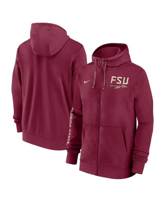 Nike Mens Garnet Florida State Seminoles 2024 Sideline Full-Zip Hoodie - Garnet Product Image