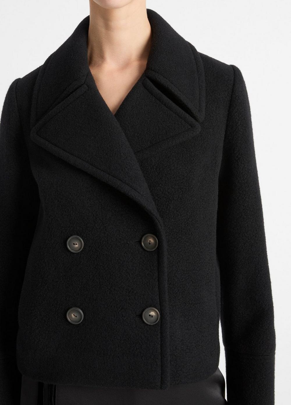 Italian Wool Cropped Peacoat Product Image