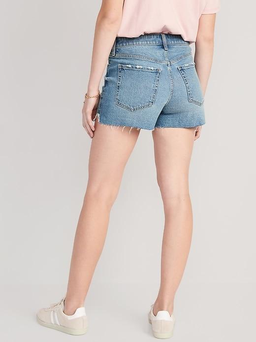 High-Waisted Button-Fly OG Straight Jean Shorts -- 3-inch inseam Product Image