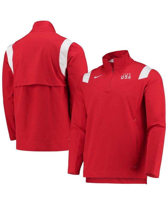 Mens Nike Red Team Usa On-Field Quarter-Zip Jacket Product Image