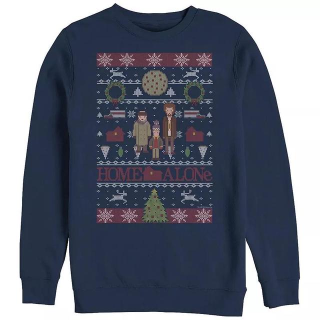 Big & Tall Home Alone Christmas Sweater Graphic Fleece, Mens Product Image