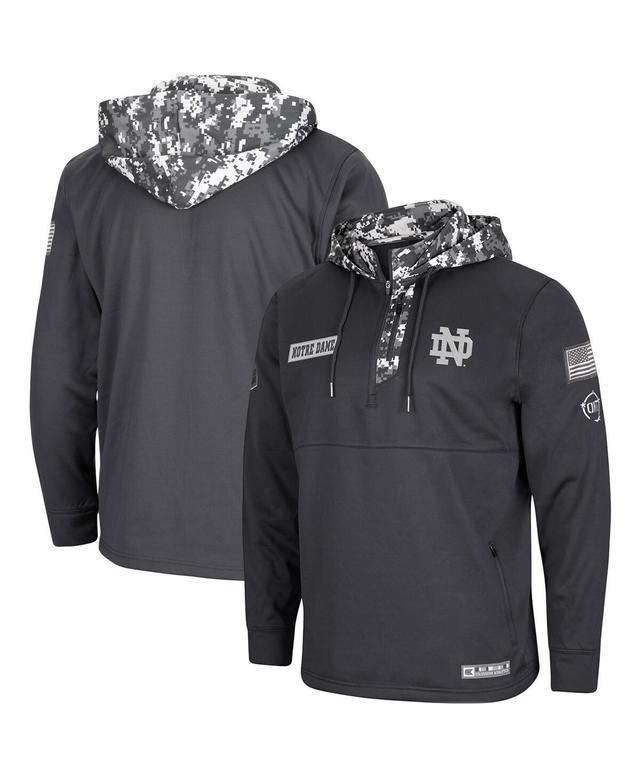 Mens Colosseum Charcoal Notre Dame Fighting Irish Oht Military-Inspired Appreciation Digital Camo Quarter-Zip Hoodie Product Image